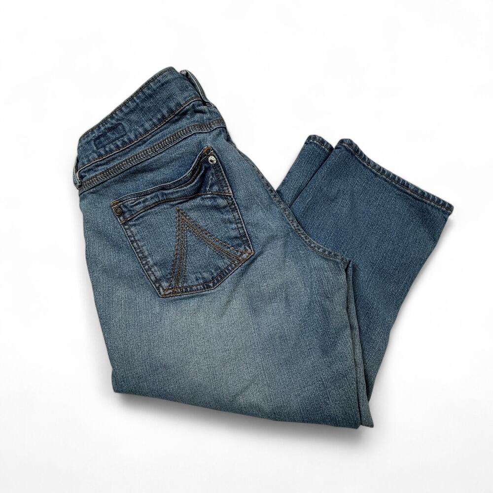 y2k Delia's Morgan Crop Capri Jeans 13/14 32" Waist Vintage - Picture 3 of 5
